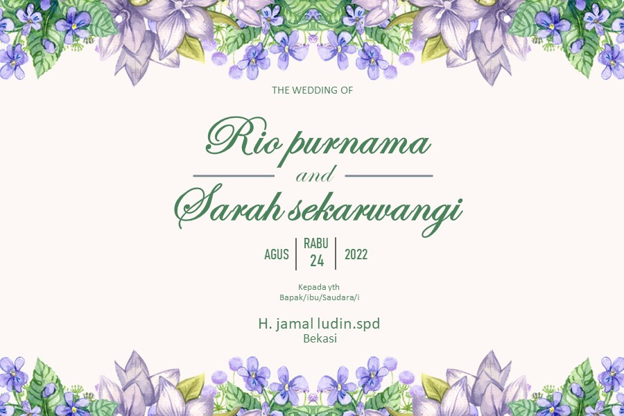 Bridal Flower Wedding Invitation